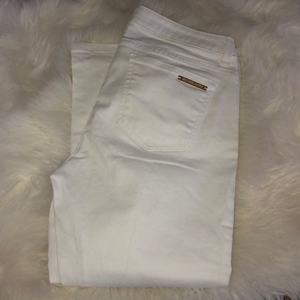 white Michael Kors cropped pants/jeans